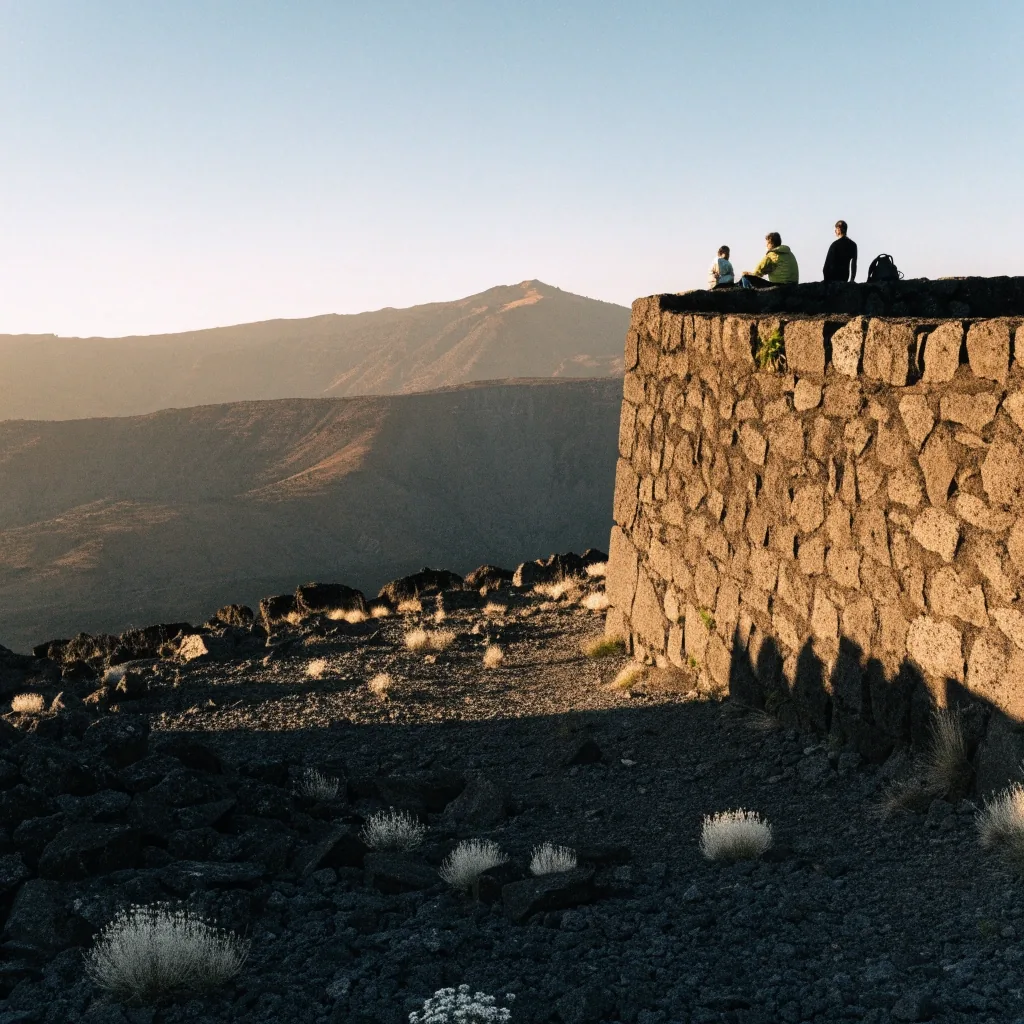 Sendero señalizado entre materiales volcánicos en la alta montaña del Teide